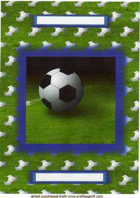 Great Football A4 Card Topper