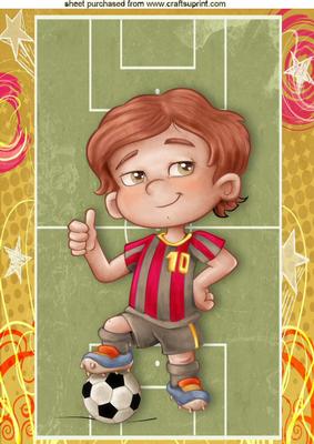 Footballer on Pitch A4