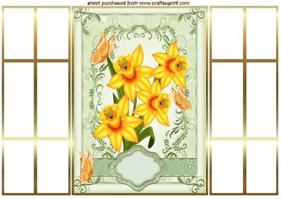 Daffodils and Butterflies French Gatefold