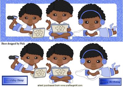 It's a Boy Thing, Ethnic Origin Boy with Ipad Dl