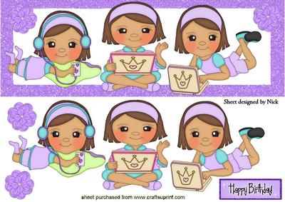 Girls with There Gadgets Ipad and Mp3 Player Dl