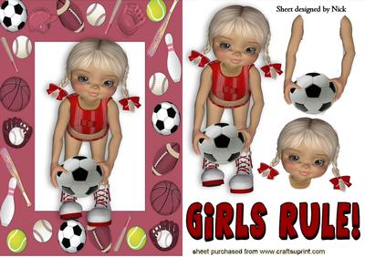 Girl Playing Footie, Girls Rule