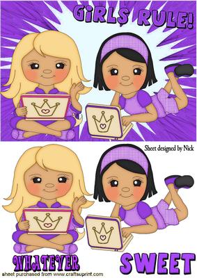 Girls Rule!, Girls in Purple with There Ipads