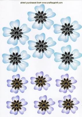 Pretty Jewelled Flower Emb Lilac/blue