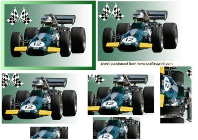 Green Formula One Car Pyramid on Stunning Frame