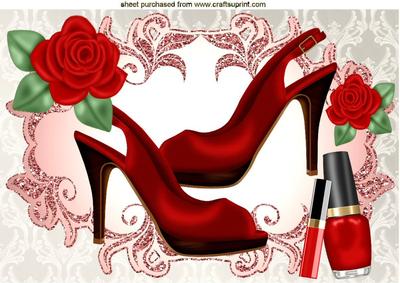 Red Shoes and Roses A4