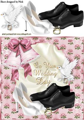 Our Weddind Day with Roses and Dove 8x8