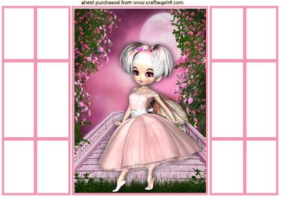 Pretty Faerie in Pink, French Gatefold