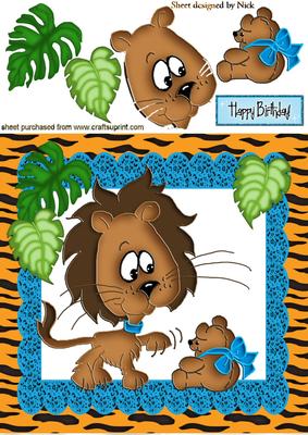 Little Lion & Bear in the Jungle 8x8