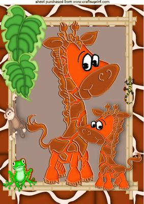 Will I Be as Big as You Oneday! Cute Little Giraffe A4