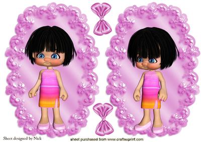 Cute Little Gummy Girl Toppers with Bows