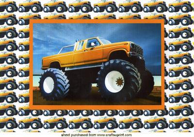 Yellow Monster Truck, A4 Topper