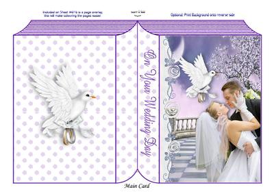 Darling I Love You! Dove with Wedding Rings Folded Book