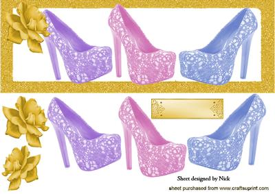 Lace Platform Shoes in Gold Glittrt Dl Frame