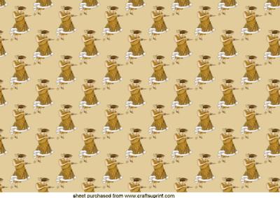 Backing Paper of the Elegant Lady with the Gold/fur Pyramid