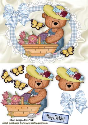 Oh! I Do Love It When Spring Comes Gardening Teddy