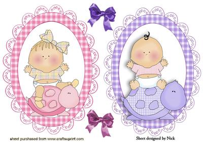 Little Baby Turtle Toppers with Bows in Frames
