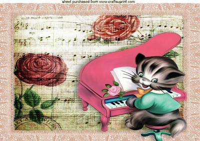 Music to Serenade You with Cute Kitty A4