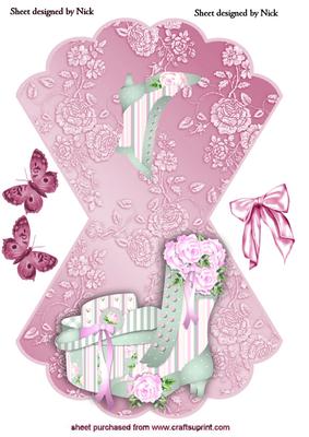 Hatbox with Boot and Bows Rocker Card