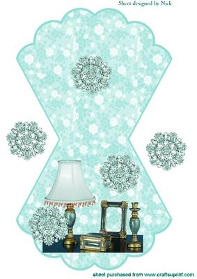 Turq Floral Rocker with Ladies Dressing Table
