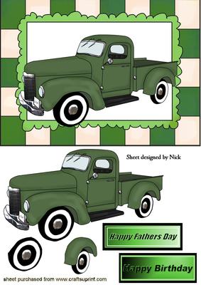 Vintage Green Truck