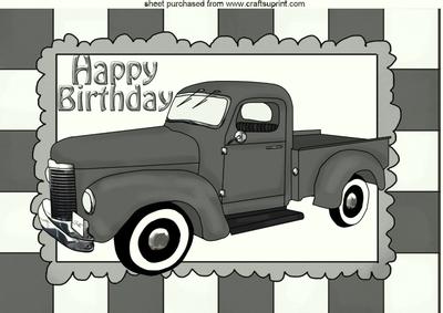 Vintage Silver Truck A4