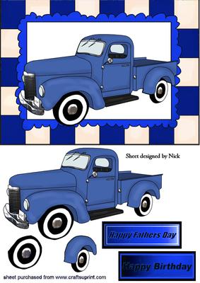 Vintage Blue Truck