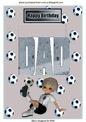 Footballer Pop Up for Dads Birthday