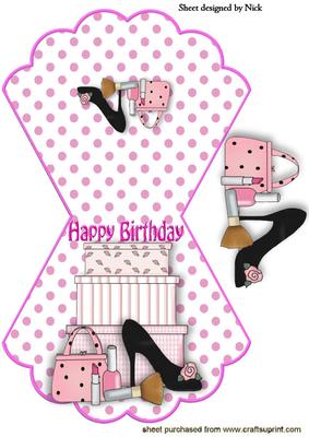 Birthday Girl! with Shoes and Handbag Rocker Card
