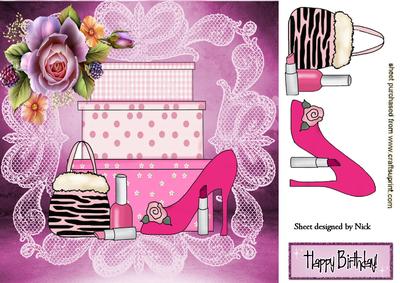 Lace, Roses and Makeup with Shoes 8x8