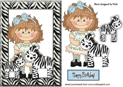 Little Girl with Zebras, I Love Zebras