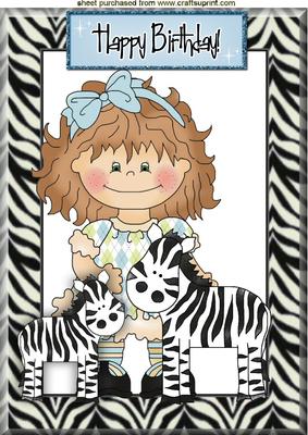 Little Girl with Zebras, I Love Zebras! A4