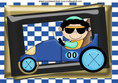 Cool Dude Racing Car Driver A4
