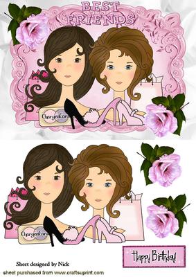 Best of Friends! Love to Shop, with Roses