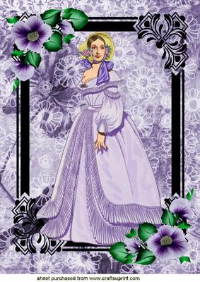 Elegant Lady in Lilac A4 Topper