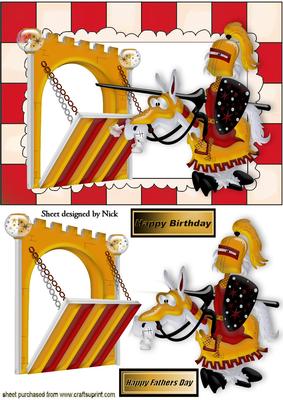 Jouster Gauntlet with Horse and Drawbridge
