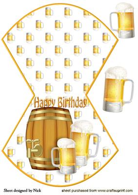 Beer Barrel and Pint of Beers for Birthday Rocker/wobble