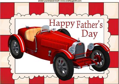 Red Sports Car for Fathers Day A4