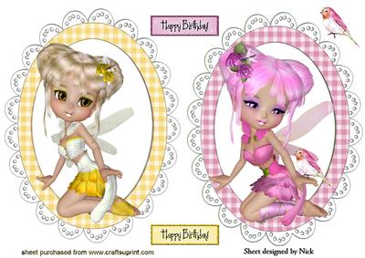 Pretty Faerie Toppers in Pink/yellow Gingham