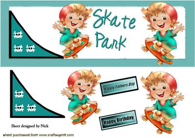 Boys in Skate Park Having Fun Dl