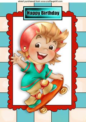 Having Fun on My Skateboard A4