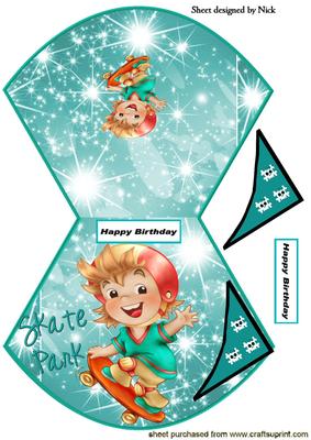 Fun in Skate Park Boy on a Skateboard Rocker Card