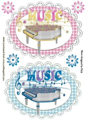 Floral Piano Toppers in Gingham and Lace