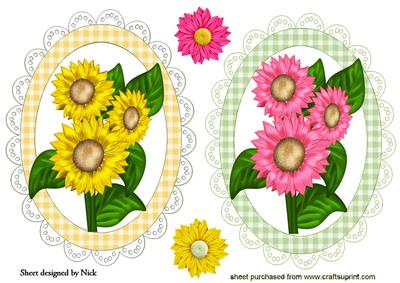 Pretty Pink & Yellow Floral Toppers