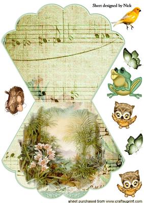 Pretty Garden Scene! with Lots of Lovely Critters Rocker