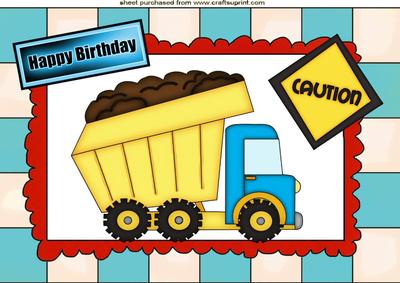 Dumper Truck in Blue Frame A4