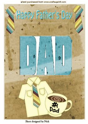 Morning Coffee for Dad, Fathers Day Pop Up