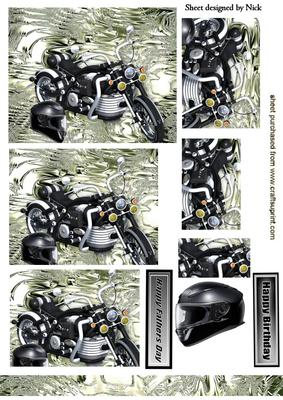 Black Motorbike on Silver Mettalic Pyramids