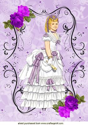 Elegant Victorian Lady A4 Topper