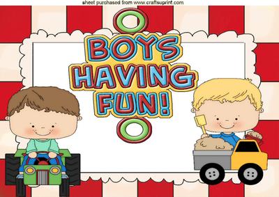 Boys Having Fun with Lorry and Jeep A4